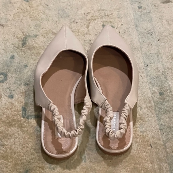 TOPSHOP pearl colored slingback flats - Picture 3 of 4